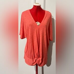 Juicy Couture Coral Knot-Front Blouse Shirt size XL